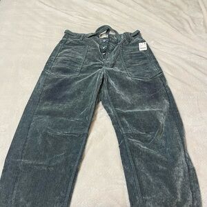 We The Free Moxie Pull On Barrel Jeans in the rare color Mountain Green